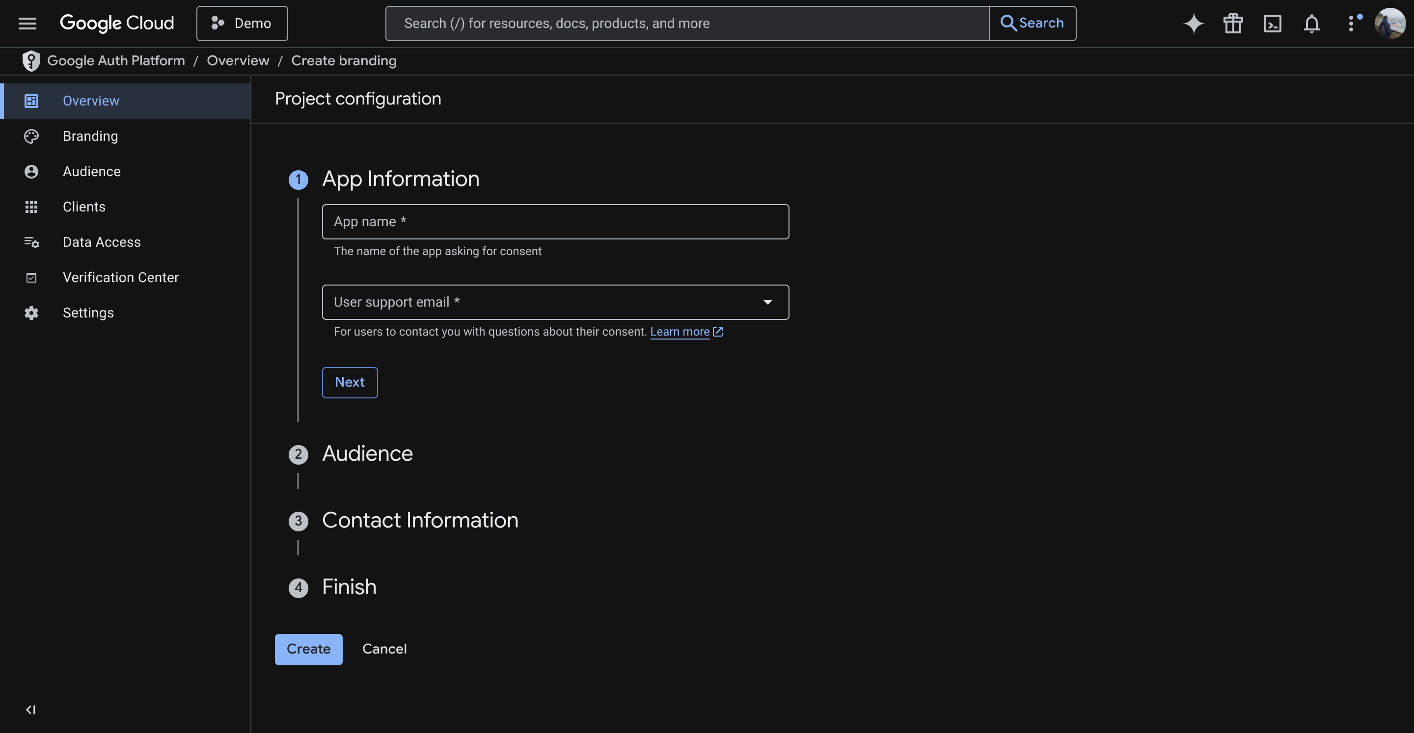 Configure OAuth Consent Screen
