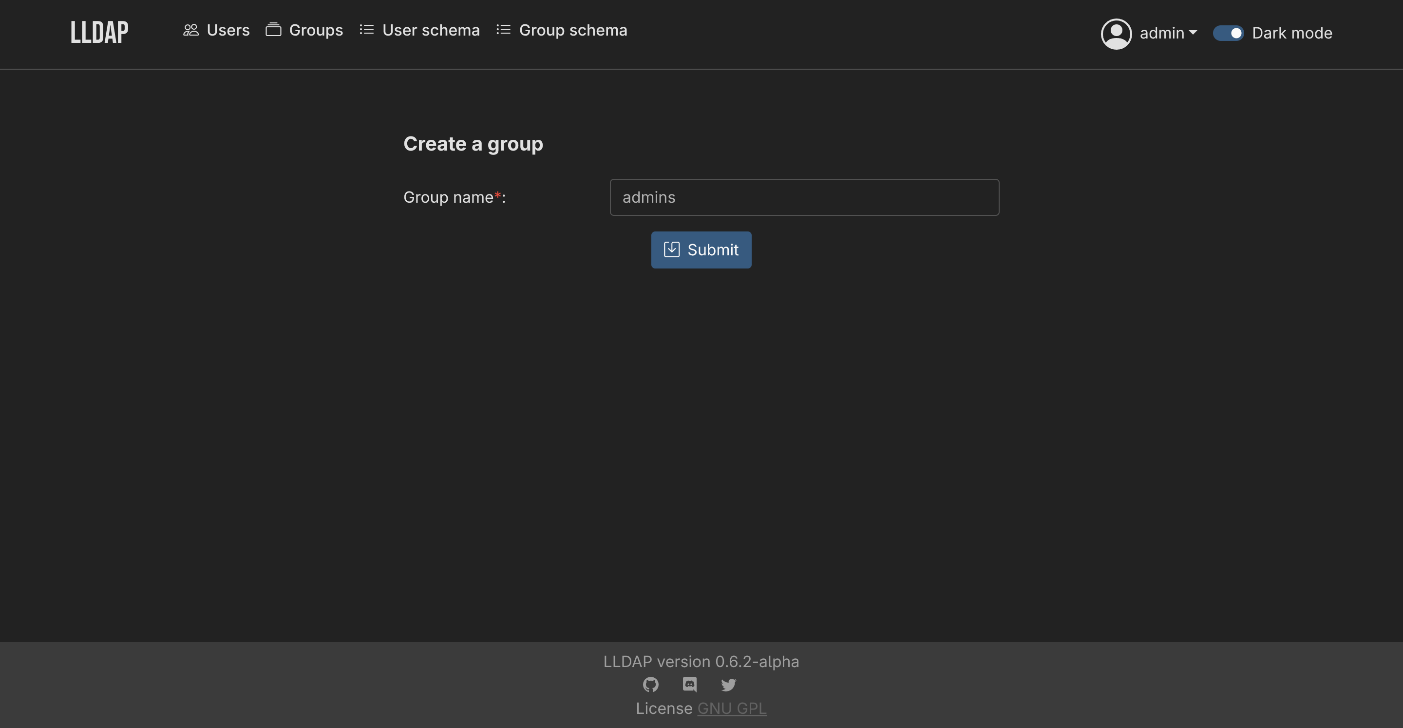 LLDAP Create Group